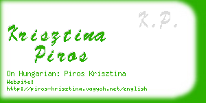 krisztina piros business card